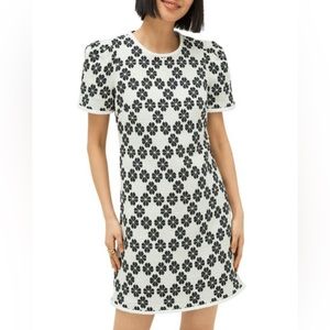 Kate Spade Printed Cotton-blend Tweed Mini Dress NWT used by Emma Roberts